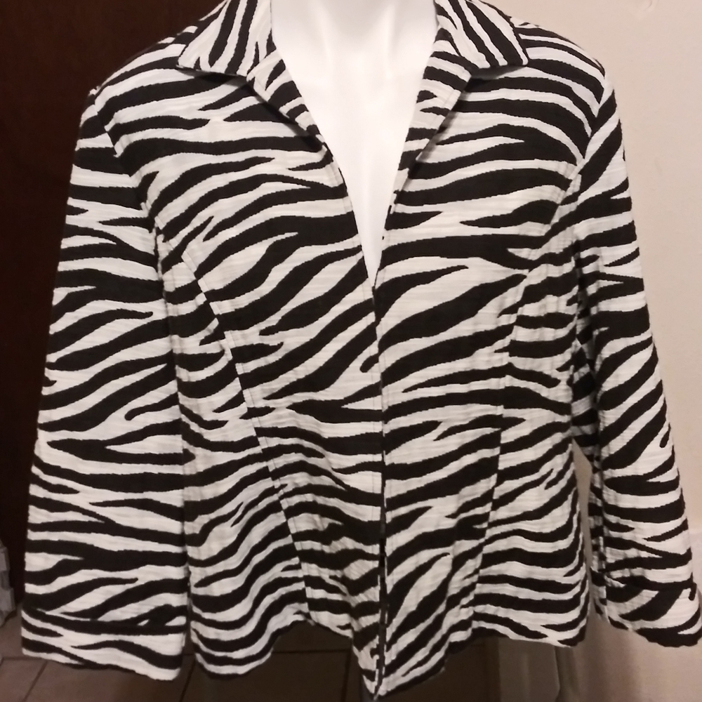 Chico's Women's Zebra Print Blazer